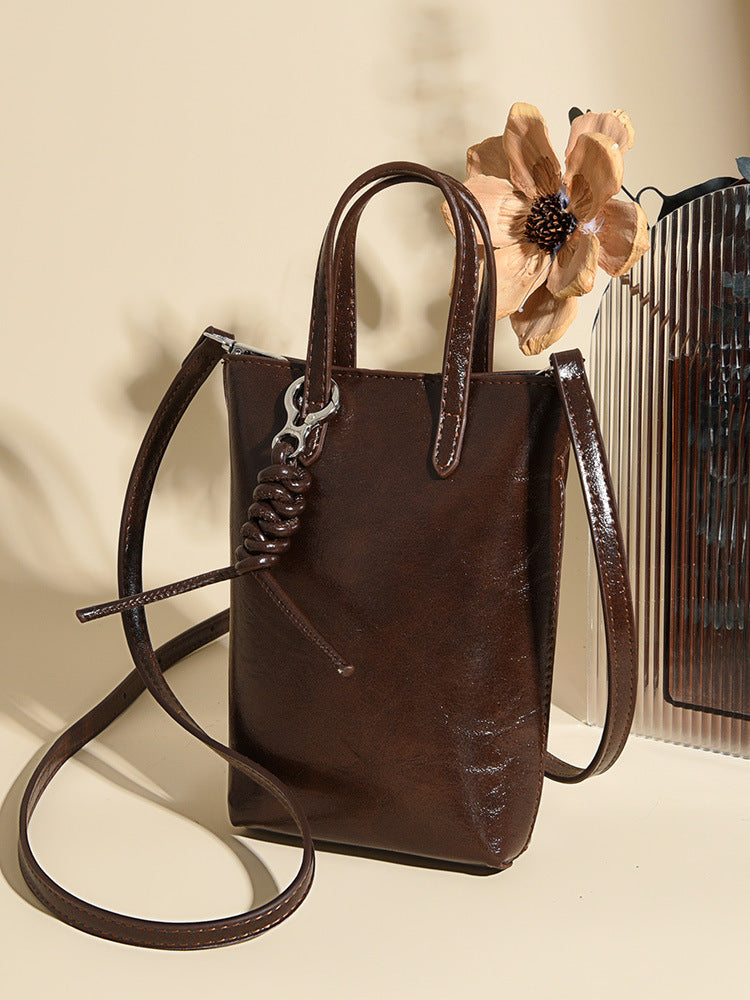 Simple and fashionable crossbody mobile phone bag single shoulder handbag small bag women's bag