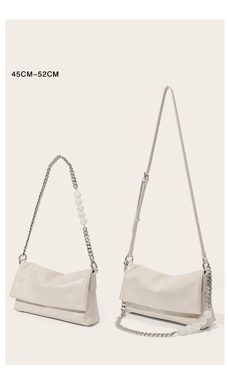 High-end niche design genuine leather women's shoulder messenger bag