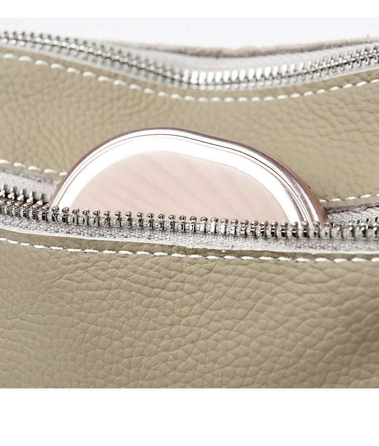 First layer of cowhide dumpling bag women's bag genuine soft leather messenger bag versatile single shoulder saddle bag