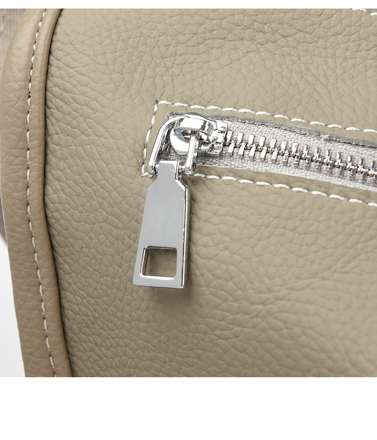 First layer of cowhide dumpling bag women's bag genuine soft leather messenger bag versatile single shoulder saddle bag