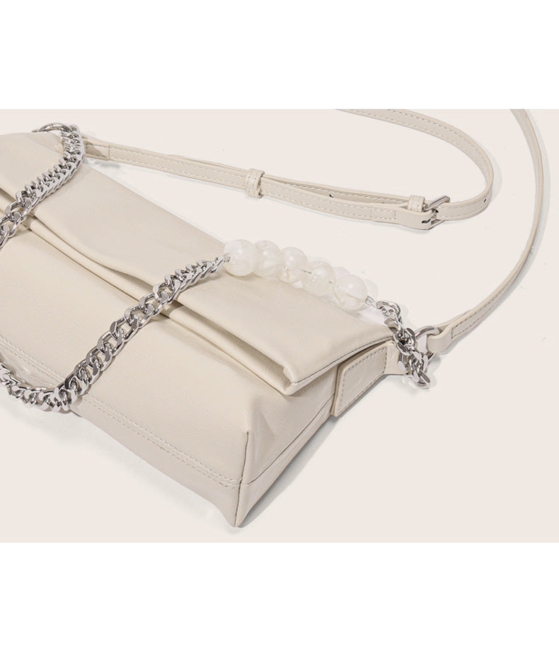 High-end niche design genuine leather women's shoulder messenger bag