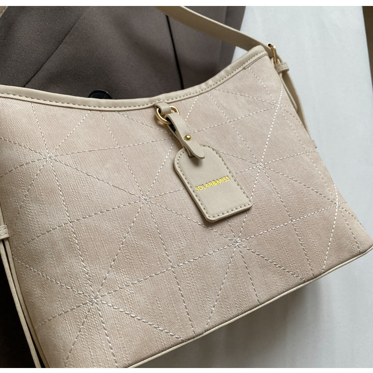 Solid color messenger bag commuter large capacity soft leather tote bag