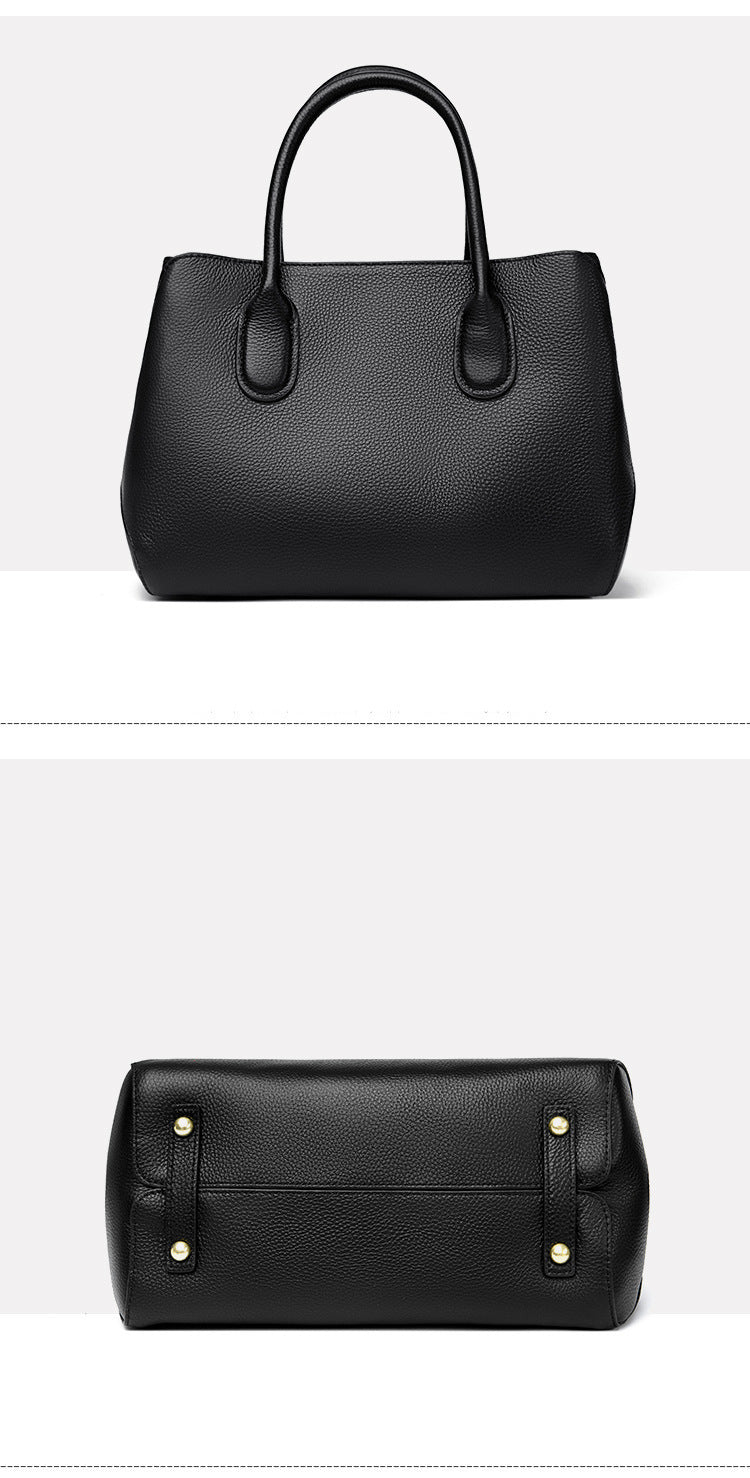 Top layer cowhide shoulder messenger bag women's commuter handbag