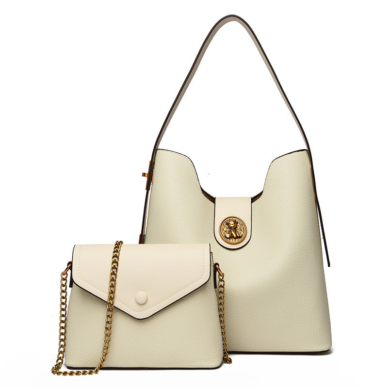Women's crossbody bag bucket bag one shoulder versatile handbag commuter bag simple and versatile