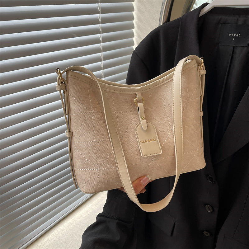 Solid color messenger bag commuter large capacity soft leather tote bag