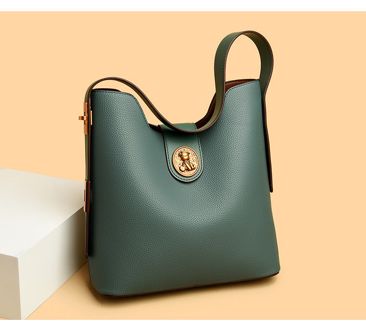 Women's crossbody bag bucket bag one shoulder versatile handbag commuter bag simple and versatile