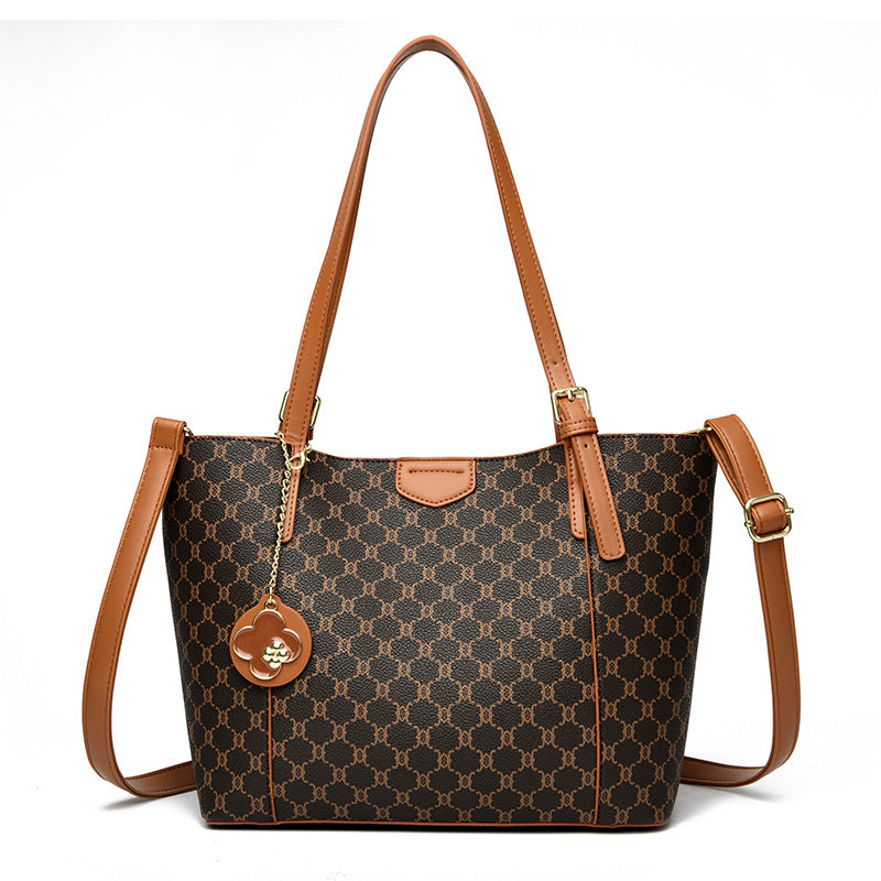 Large Capacity Tote Bag Printed Shoulder Crossbody Bag Handbag for Women