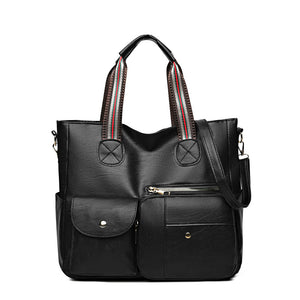 Soft leather handbag fashionable retro versatile shoulder messenger bag large capacity handbag for women