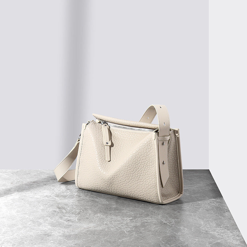 Niche pillow bag small handbag genuine leather shoulder bag