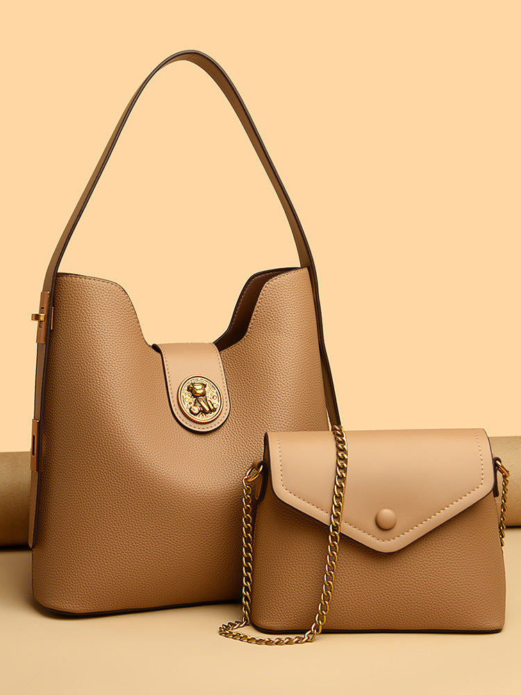 Women's crossbody bag bucket bag one shoulder versatile handbag commuter bag simple and versatile
