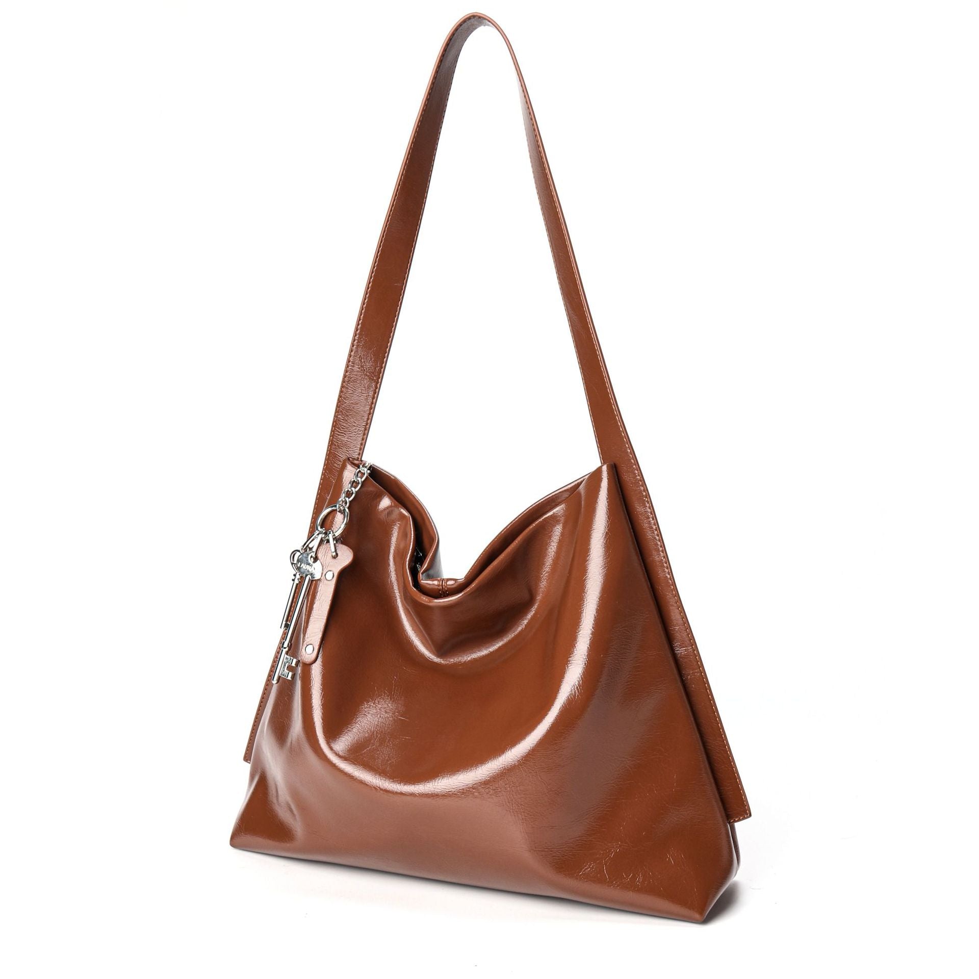 Genuine leather women's bag niche soft leather tote bag versatile high-end large capacity cowhide shoulder bag large bag