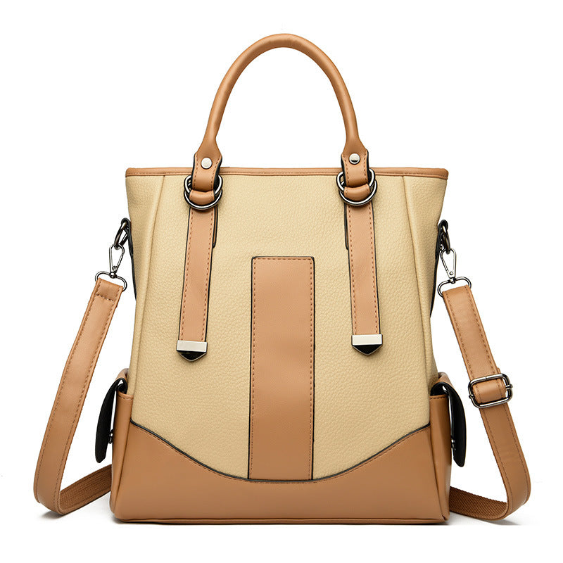 Creative contrast color handbag commuter tote bag shoulder messenger bag