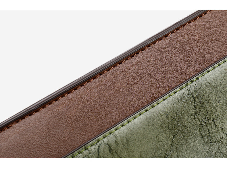 Genuine leather vintage texture large capacity handbag