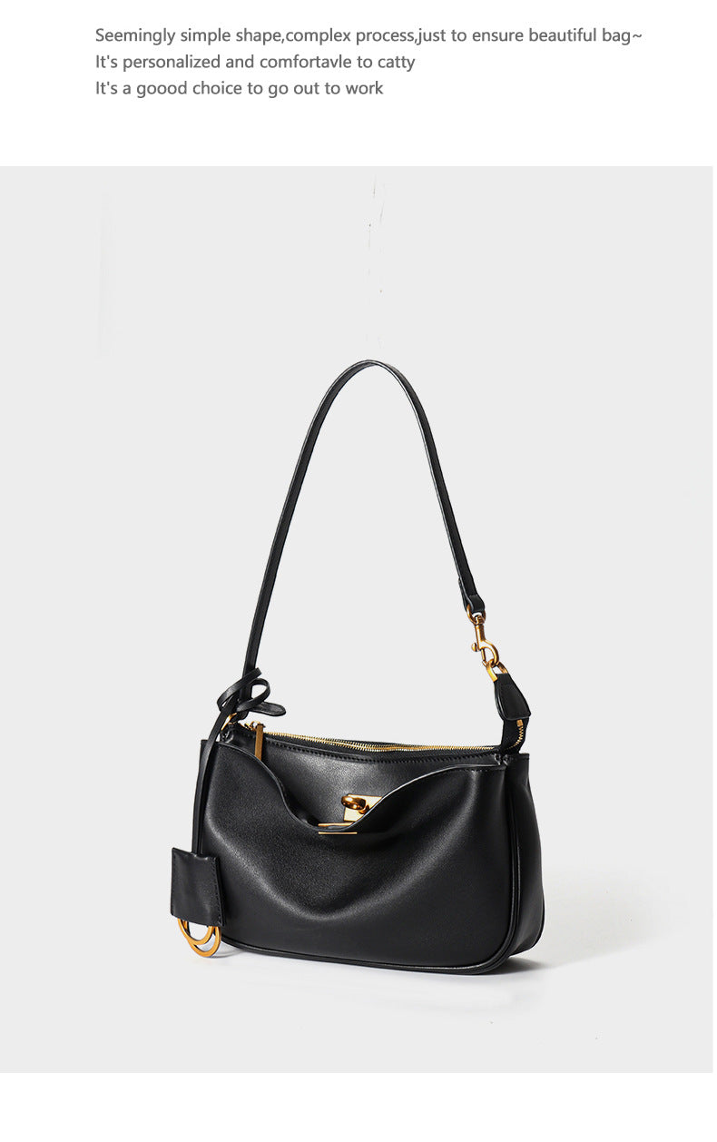 Small genuine leather handbag high-end shoulder messenger bag