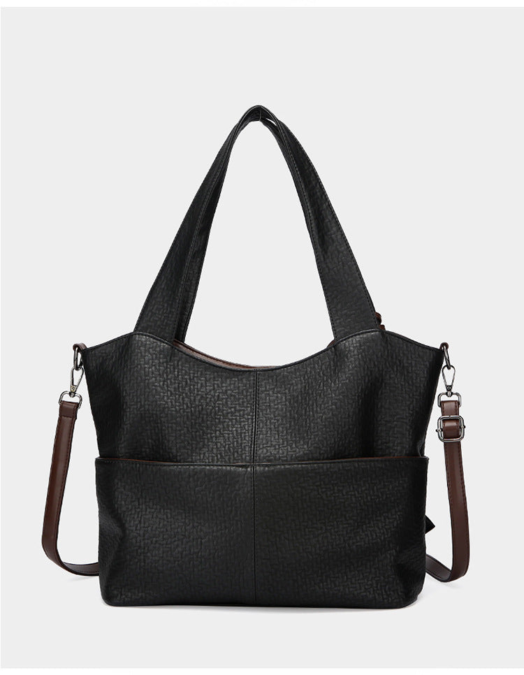 Top layer cowhide shoulder messenger bag women's commuter handbag