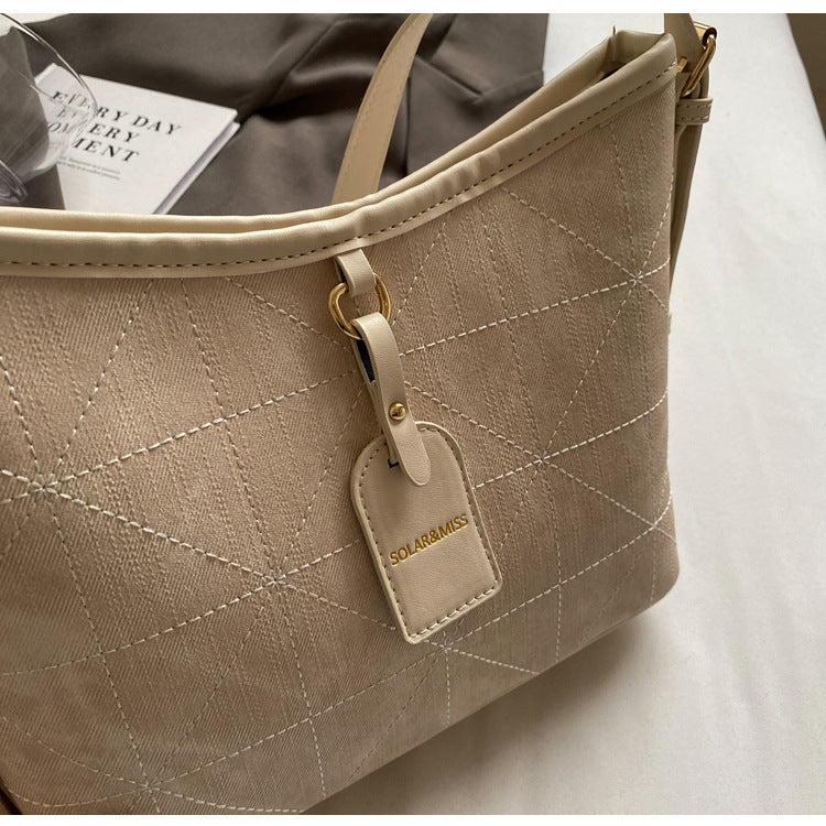 Solid color messenger bag commuter large capacity soft leather tote bag
