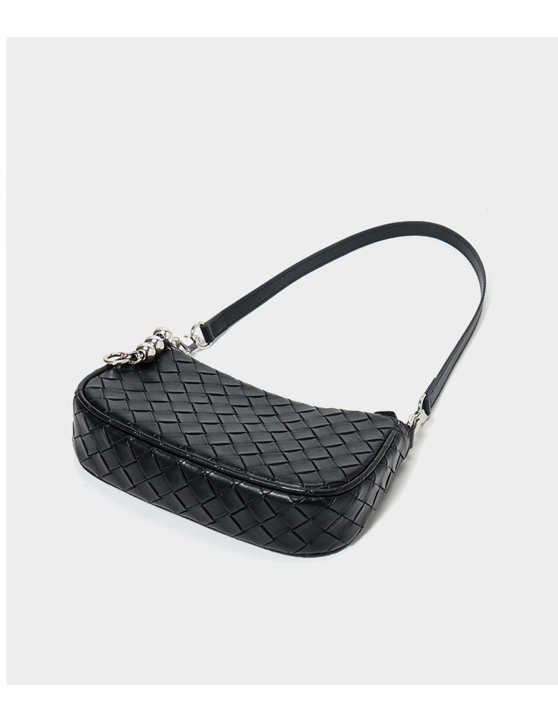 Genuine leather shoulder bag high-end versatile crossbody small square bag