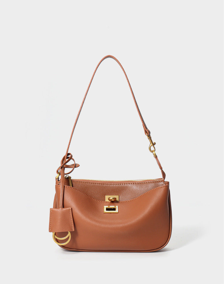 Small genuine leather handbag high-end shoulder messenger bag