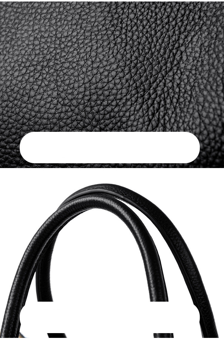 Top layer cowhide shoulder messenger bag women's commuter handbag