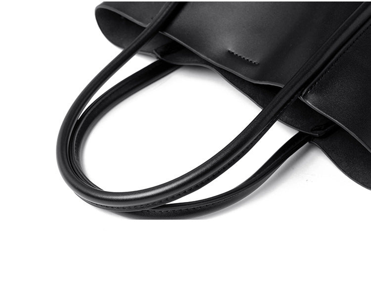 Genuine leather bucket bag first layer cowhide tote bag large capacity high-end handbag for women