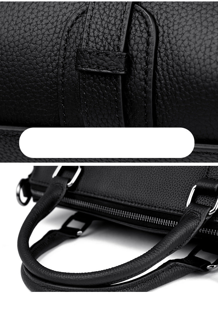 Top layer cowhide one-shoulder handbag with large capacity, fashionable and simple, practical and generous for commuting