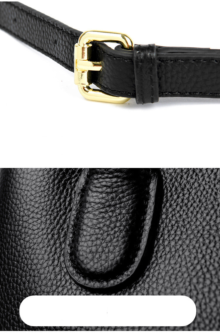 Top layer cowhide shoulder messenger bag women's commuter handbag