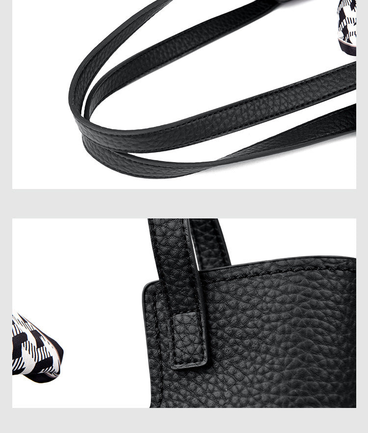 Commuting fashion mother-and-child handbag women's tote bag with silk scarf
