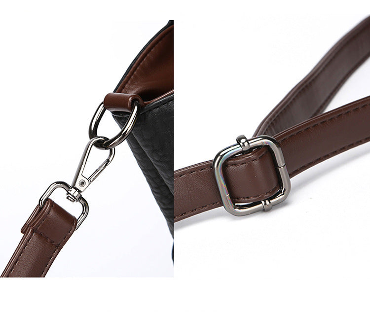 Top layer cowhide shoulder messenger bag women's commuter handbag