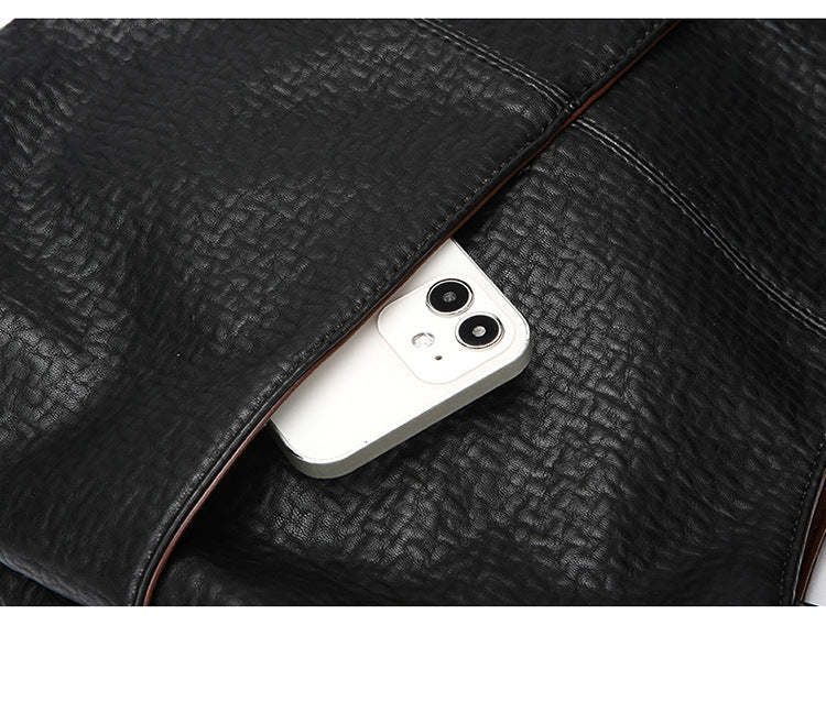 Top layer cowhide shoulder messenger bag women's commuter handbag