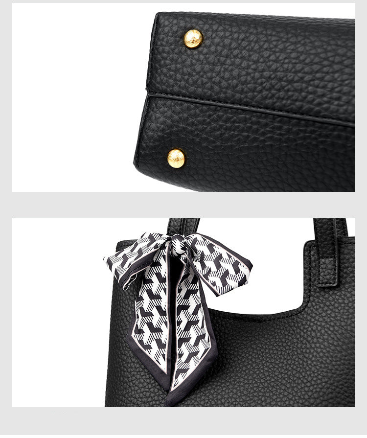 Commuting fashion mother-and-child handbag women's tote bag with silk scarf