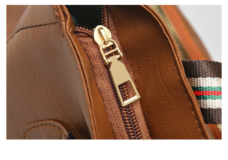 Soft leather handbag fashionable retro versatile shoulder messenger bag large capacity handbag for women
