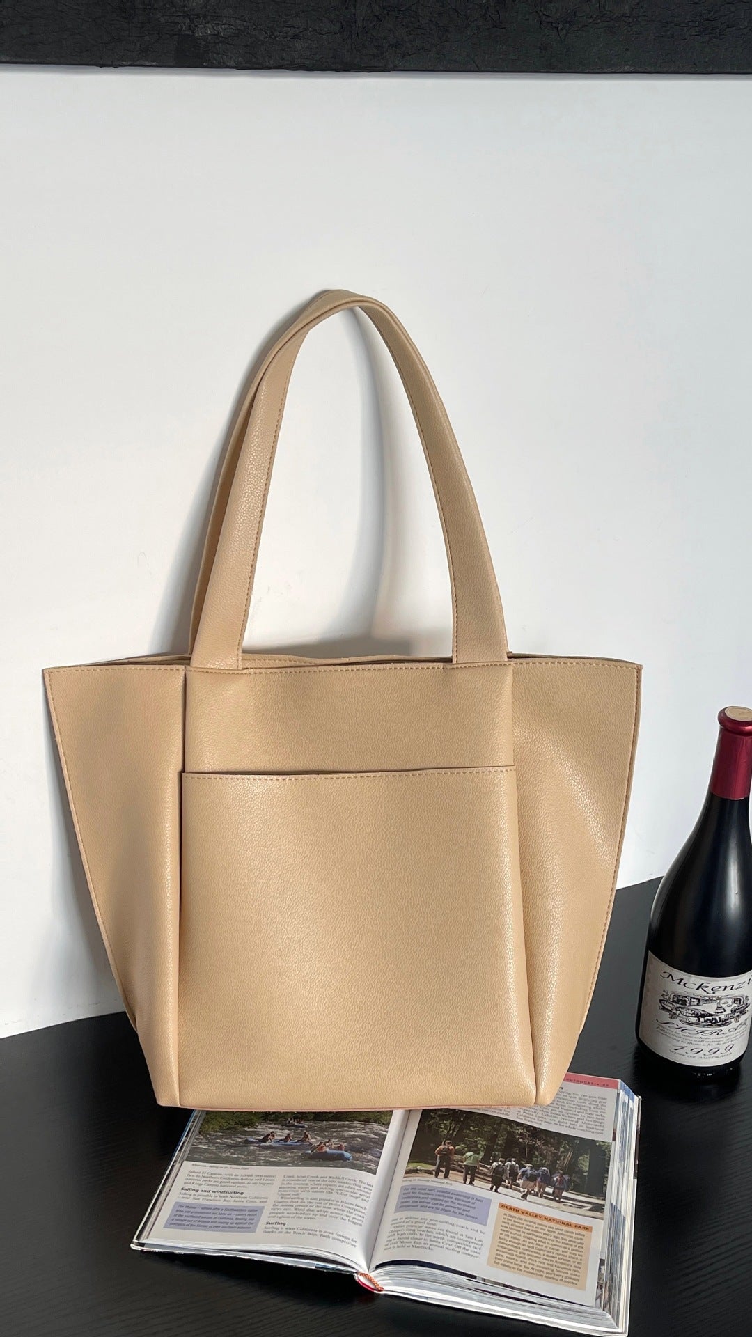 Simple women's handbag large capacity high-grade soft leather shoulder bag