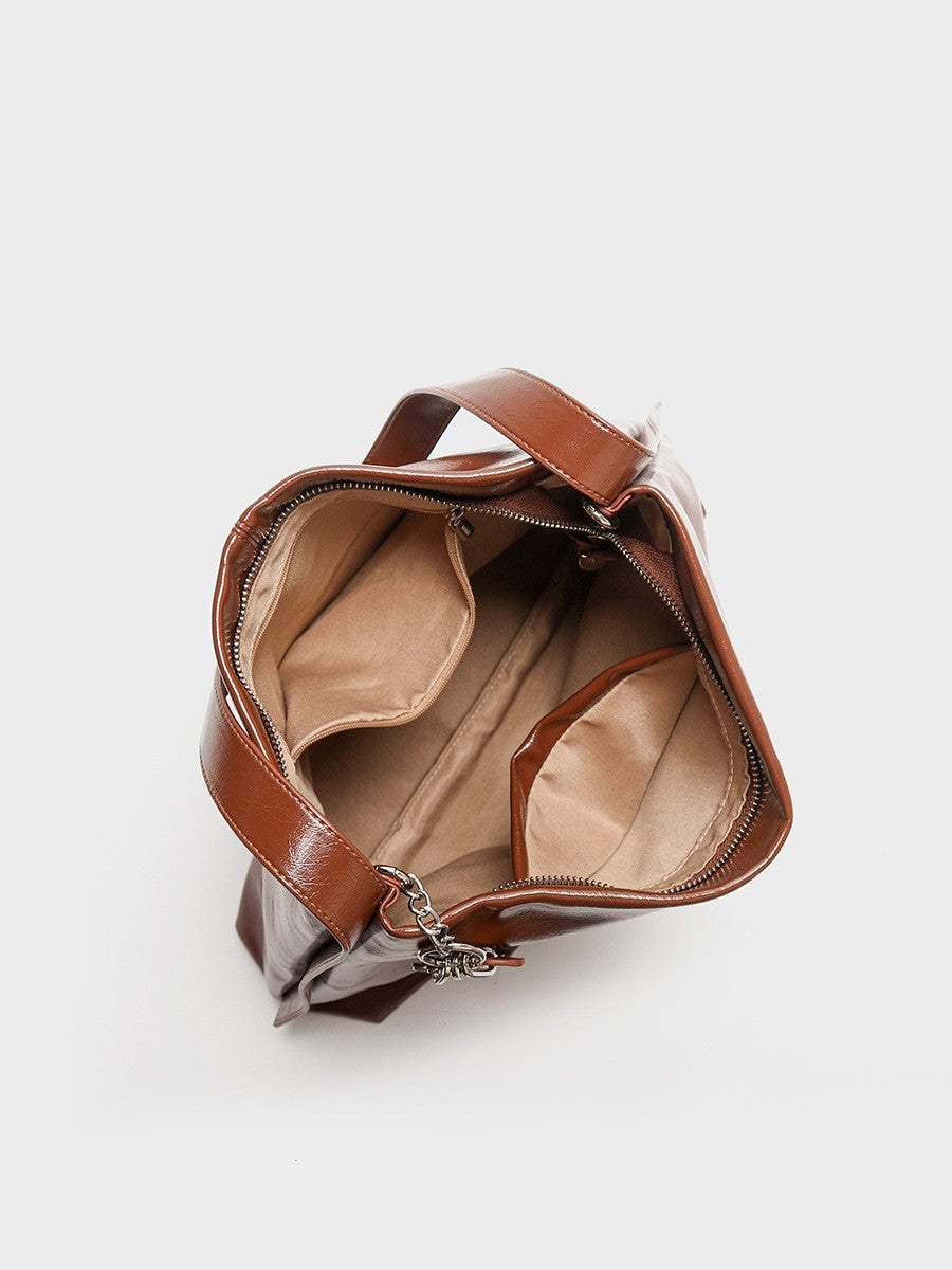 Genuine leather women's bag niche soft leather tote bag versatile high-end large capacity cowhide shoulder bag large bag