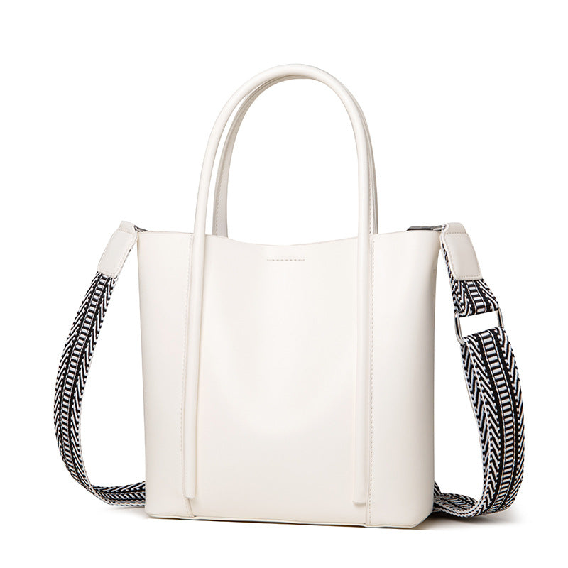 Genuine leather bucket bag first layer cowhide tote bag large capacity high-end handbag for women