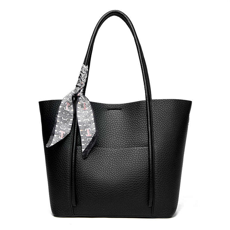 Free silk scarf ladies tote bag large capacity shoulder bag versatile handbag
