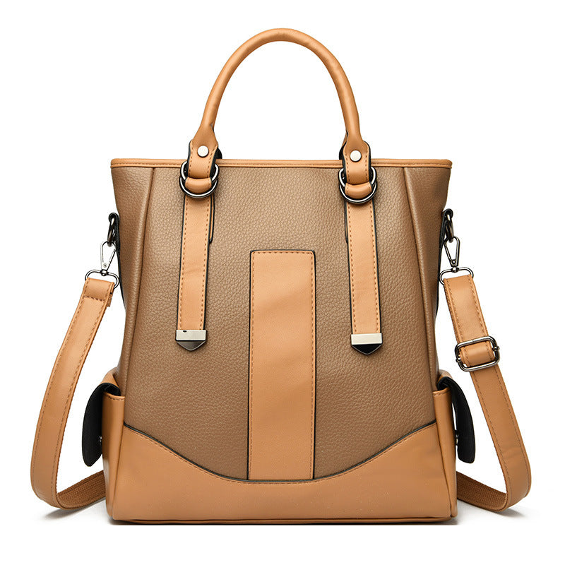 Creative contrast color handbag commuter tote bag shoulder messenger bag