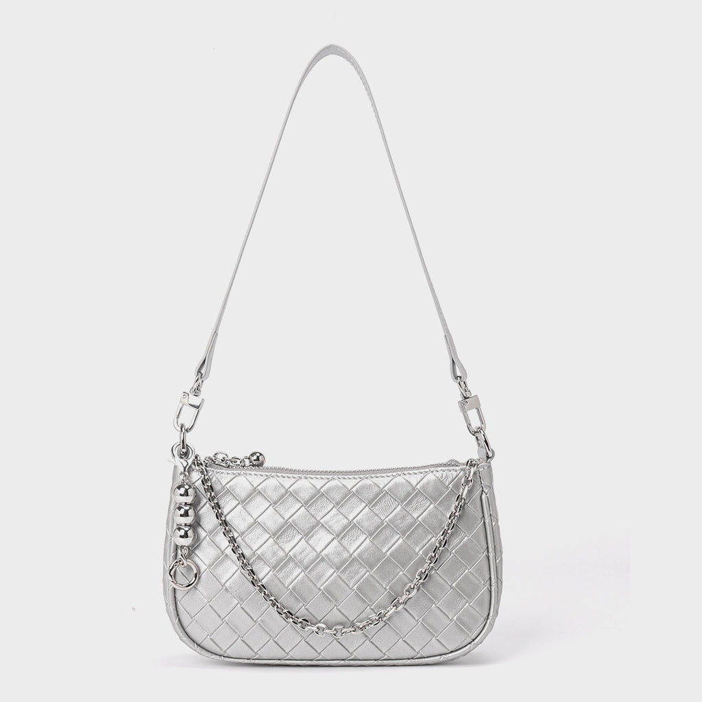 Genuine leather shoulder bag high-end versatile crossbody small square bag
