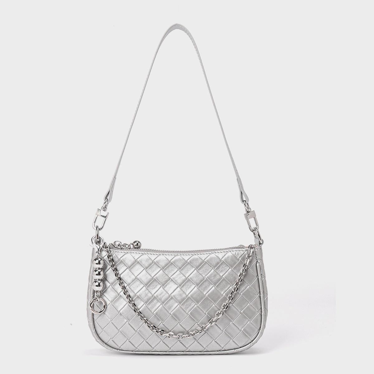 Genuine leather shoulder bag high-end versatile crossbody small square bag