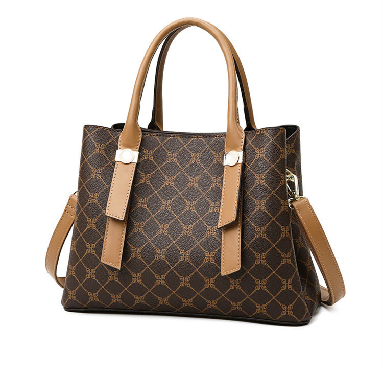 Handbag Commuter Soft Leather Large Capacity Crossbody Bag Embossed Shoulder Bag