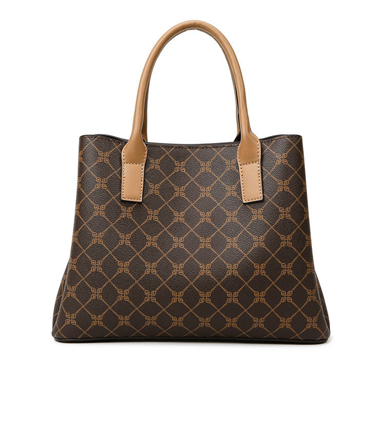 Handbag Commuter Soft Leather Large Capacity Crossbody Bag Embossed Shoulder Bag