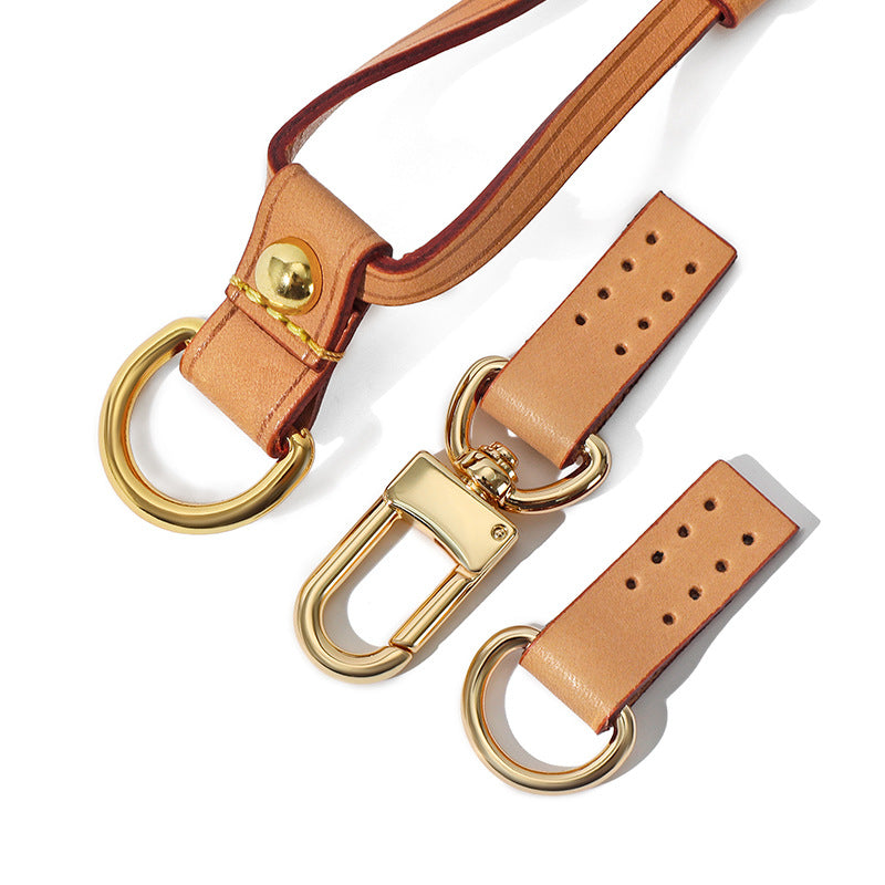 Top layer cowhide genuine leather single shoulder handle handbag strap patchwork bag handmade accessories bag strap