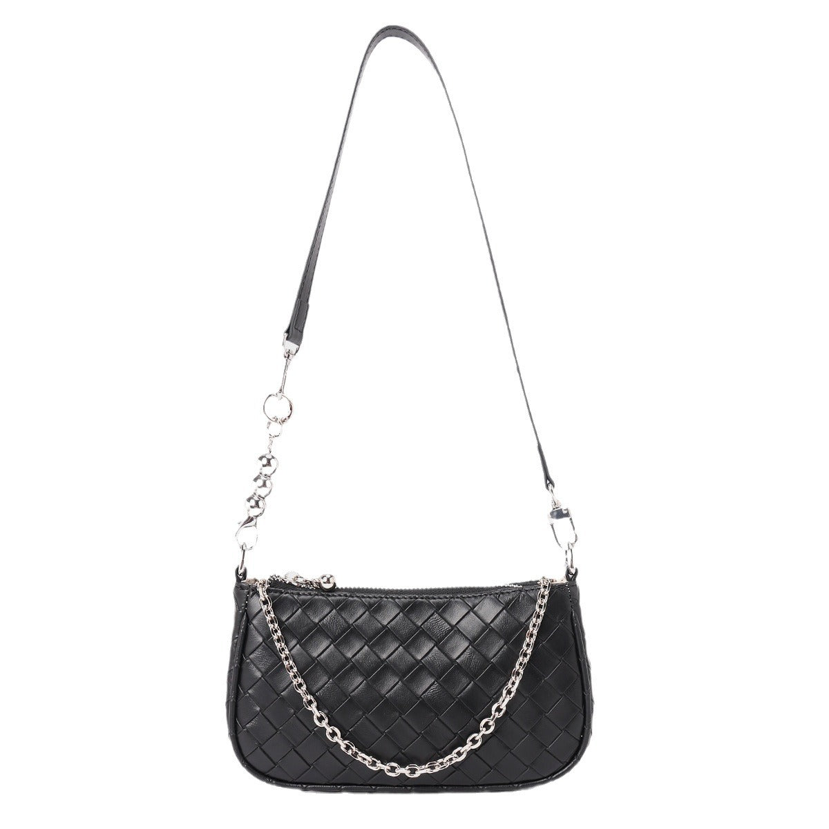 Genuine leather shoulder bag high-end versatile crossbody small square bag