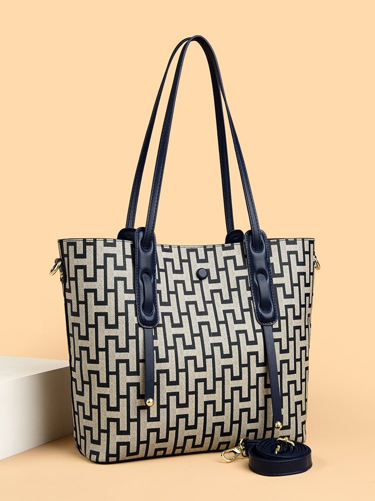 Retro shoulder bag large capacity fashion tote bag simple messenger bag handbag