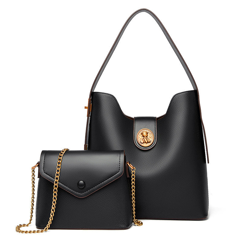 Women's crossbody bag bucket bag one shoulder versatile handbag commuter bag simple and versatile