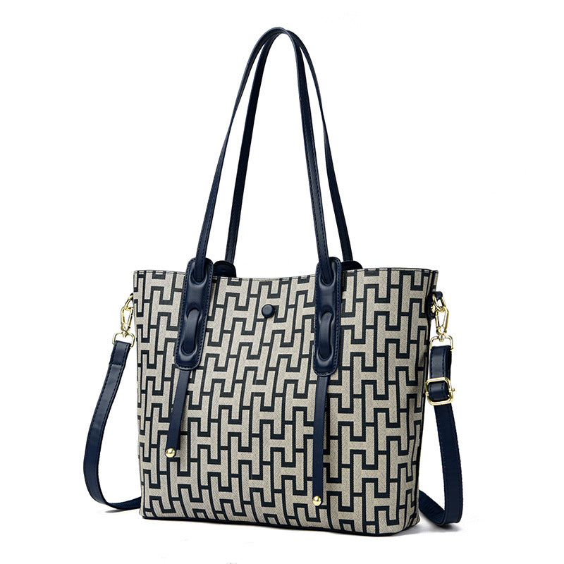 Retro shoulder bag large capacity fashion tote bag simple messenger bag handbag
