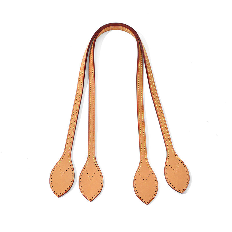 Top layer cowhide genuine leather single shoulder handle handbag strap patchwork bag handmade accessories bag strap