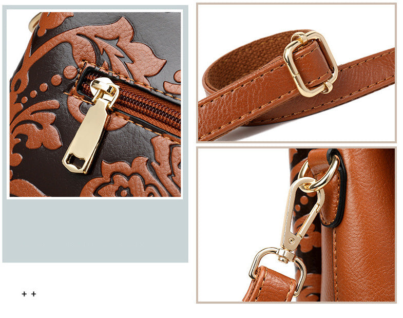 Crossbody shoulder bag embroidered women's bag