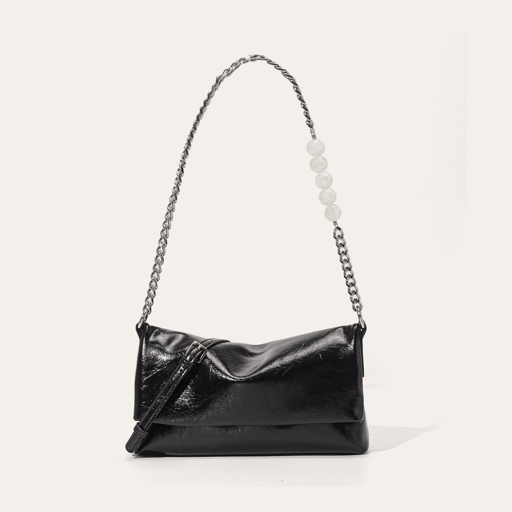 High-end niche design genuine leather women's shoulder messenger bag