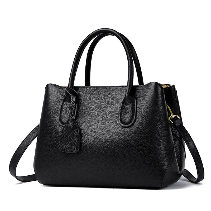 Top layer cowhide shoulder messenger bag women's commuter handbag