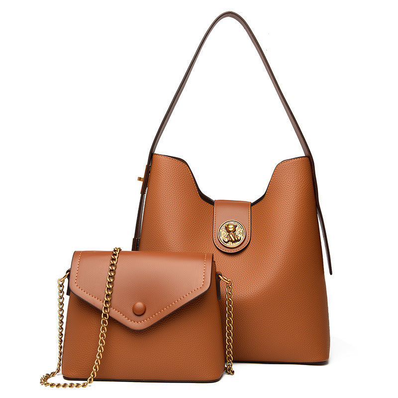 Women's crossbody bag bucket bag one shoulder versatile handbag commuter bag simple and versatile